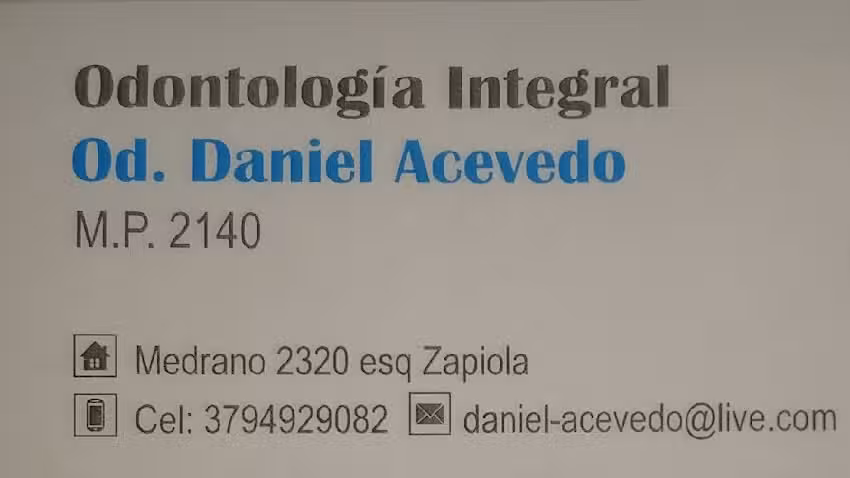 Consultorio odontologico Od. Daniel Acevedo